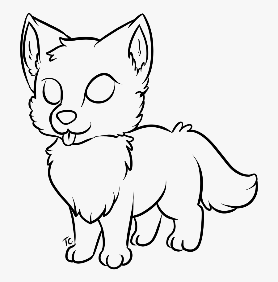 Drawing Werewolf Baby Transparent Png Clipart Free - Drawing Easy Red Wolf, Transparent Clipart