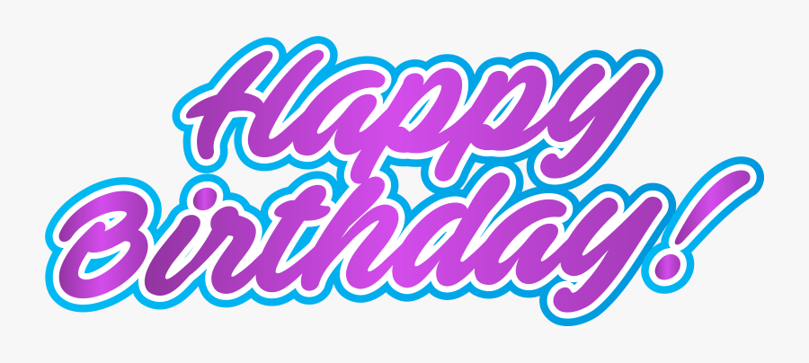 Happy Birthday Pink Blue Clip Art Png Image, Transparent Clipart