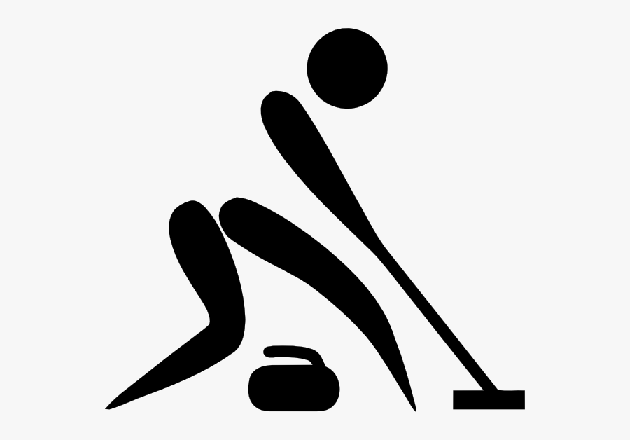 Sports Symbols Icons - Curling Sport Clipart Black And White, Transparent Clipart