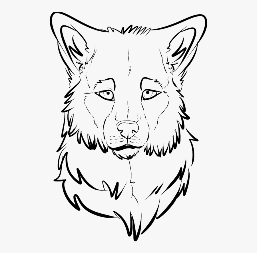 Transparent Wolf Head Png - Line Art, Transparent Clipart