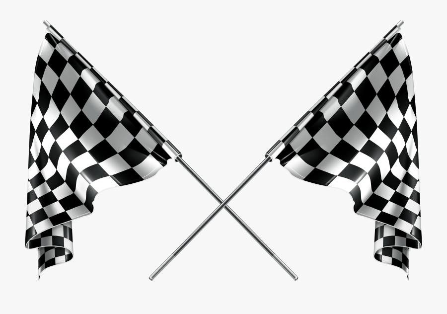 Checkered Flags Clipart Web - Racing Checkered Flag Png, Transparent Clipart