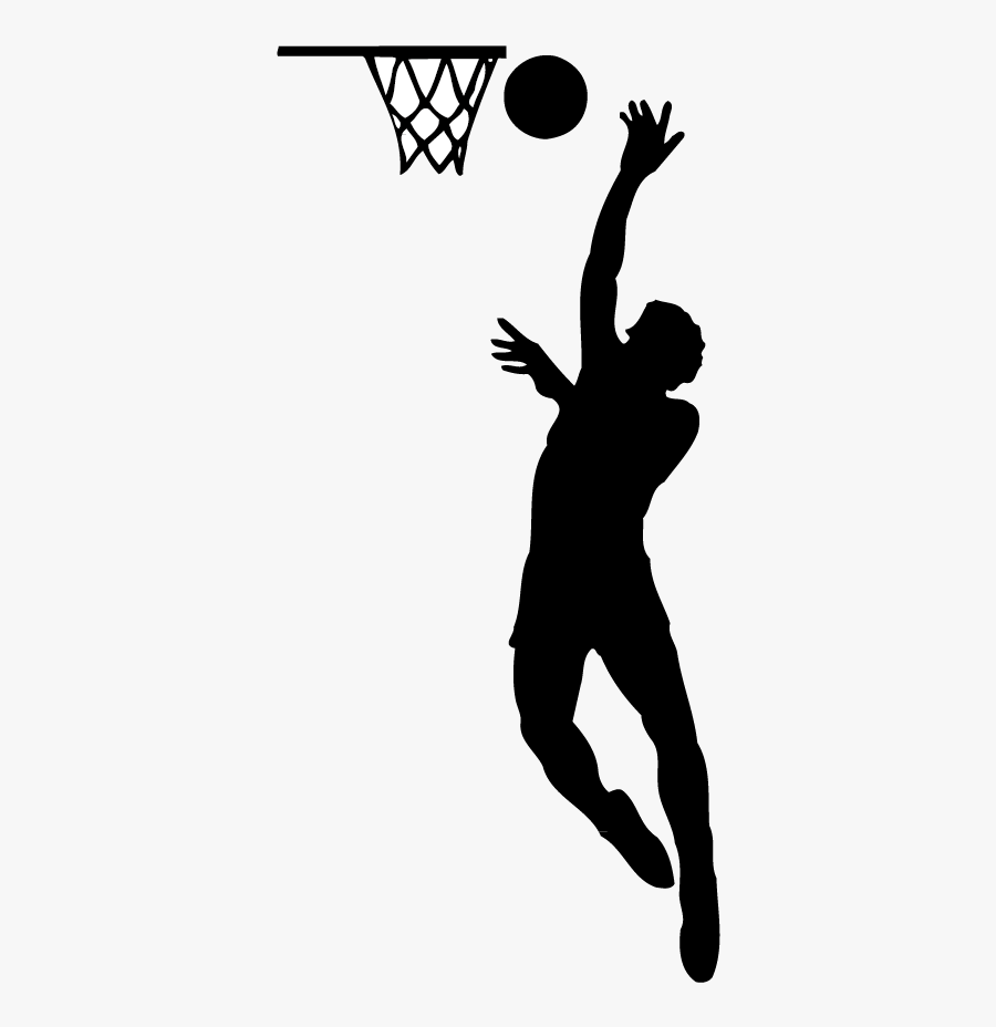 Basketball Silhouette T-shirt Player Sneakers Sport - Basketball Player Silhouette Dunk Png, Transparent Clipart