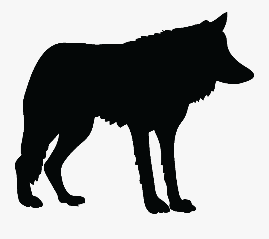 Mountains Clipart Wolf - Silhouette Wolf Clipart, Transparent Clipart