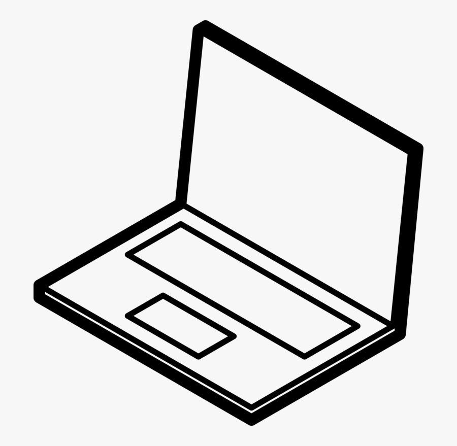 Laptop Clipart - Laptop Clip Art Black And White, Transparent Clipart