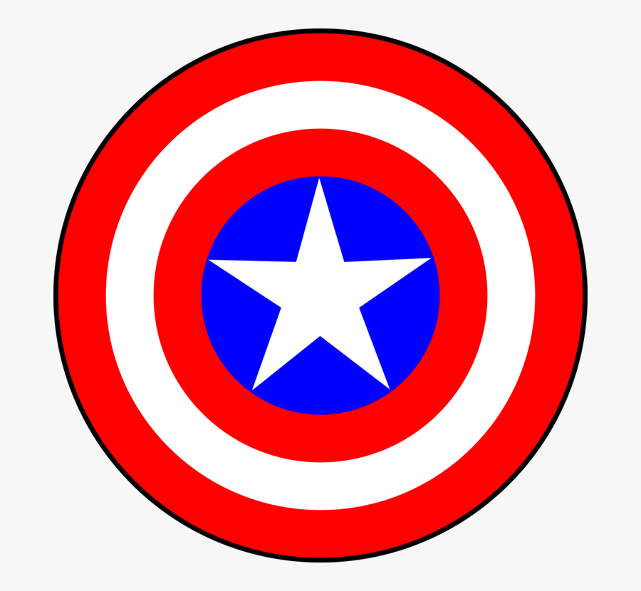 Orange Captain America Shield, Transparent Clipart