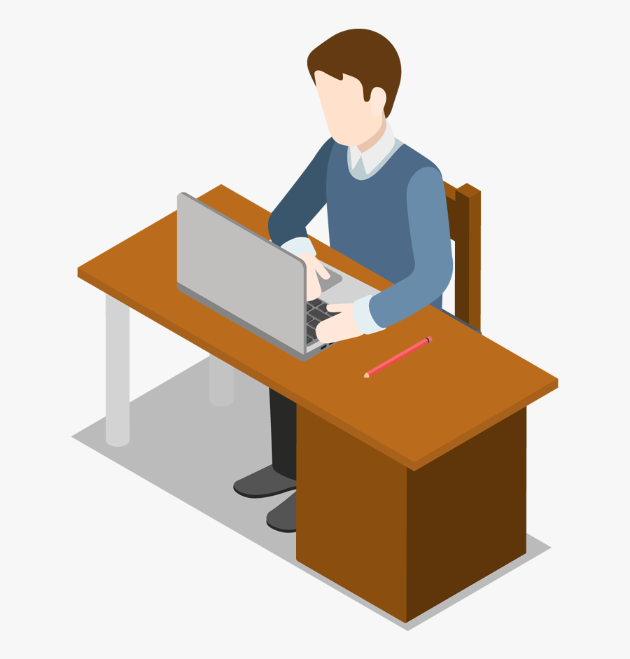 Laptop Clipart Desk Clipart - Laptop On Table Png, Transparent Clipart