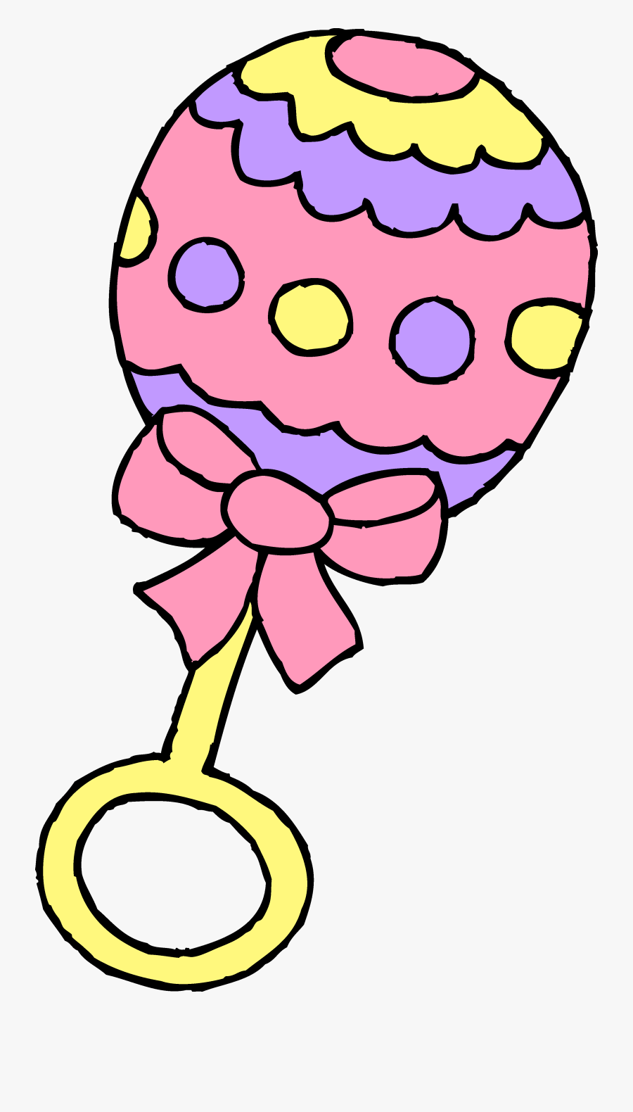 Pink Baby Girl Rattle Clipart Cliparts And Others Art - Baby Shower Colouring Pages, Transparent Clipart