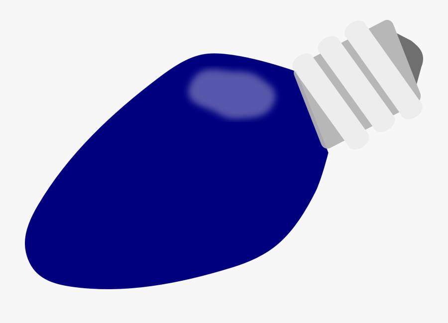 Clip Art Christmas Light Bulb Clipart - Blue Christmas Light Bulb, Transparent Clipart