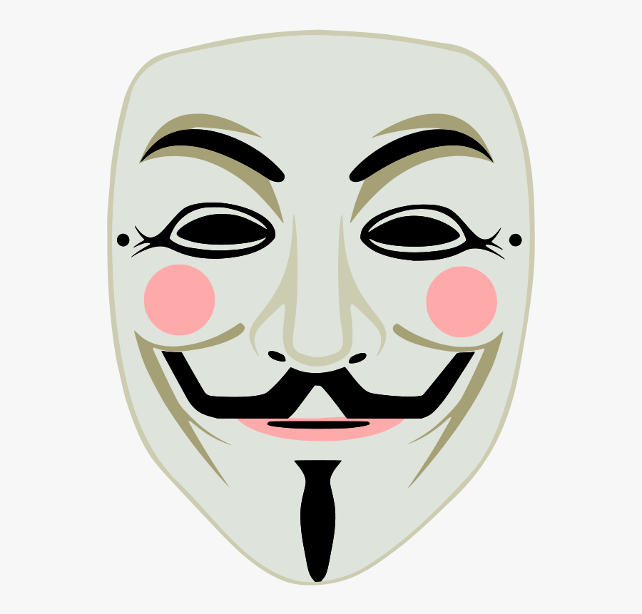 Movie Clip Art Download - Guy Fawkes Mask, Transparent Clipart