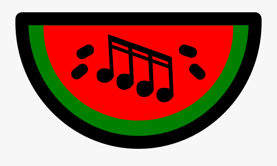 Music Watermelon - Music Notes Symbol Fruits, Transparent Clipart