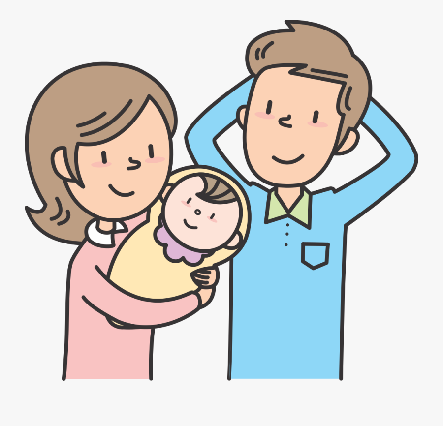 Family With Baby - Baby With Family Clip Art, Transparent Clipart