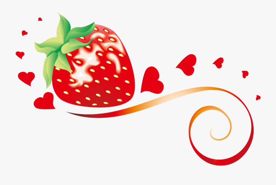 Heart Strawberry Clipart - Transparent Background Strawberry Clipart, Transparent Clipart