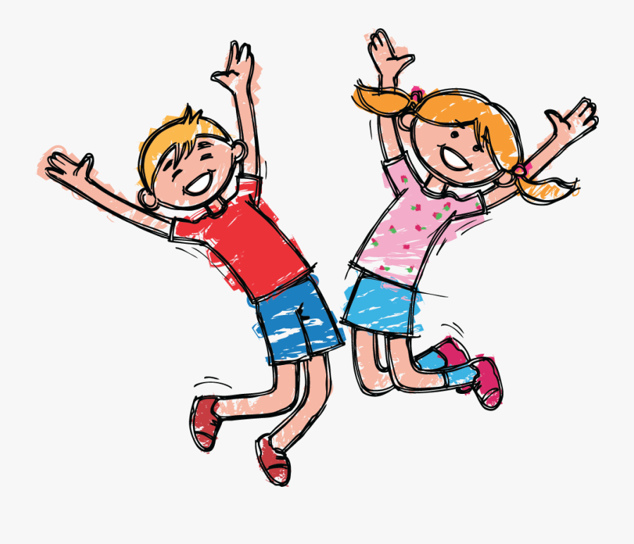 Happy Boy And Girl Clipart The Arts Image Pbs - Boy And Girl Jumping Clip Art, Transparent Clipart