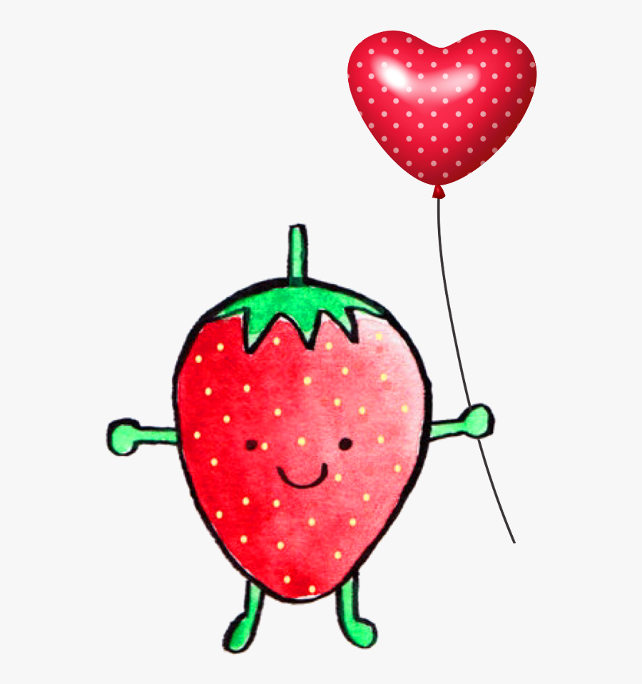 Strawberry Clipart Balloon, Transparent Clipart