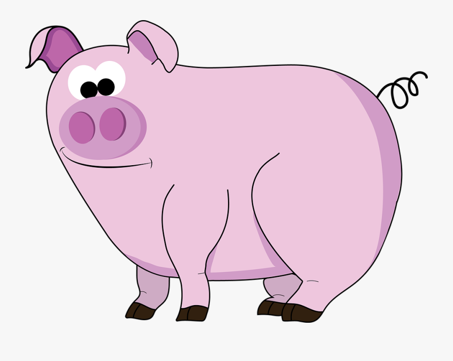 Pig, Pink, Animal, Farm, Clipart, Mammal, Agriculture - Cartoon, Transparent Clipart