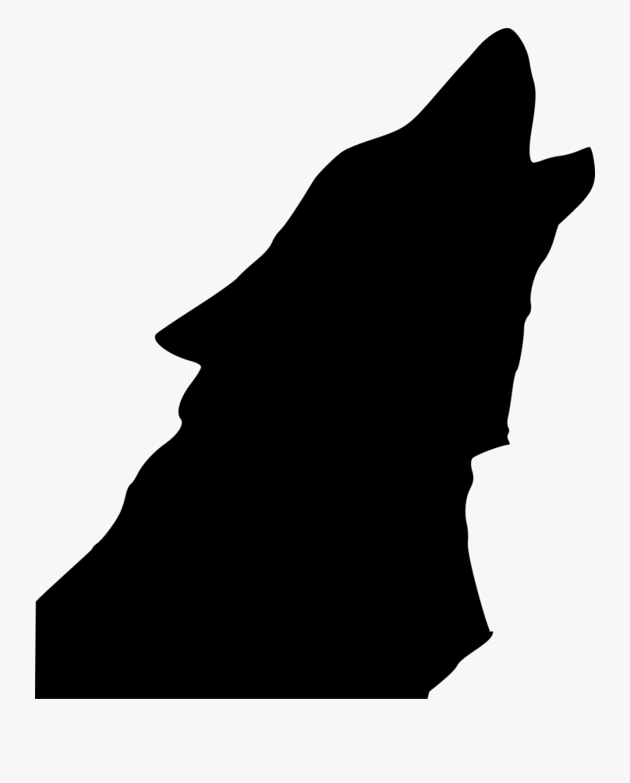 Howling Wolf Clipart Wolf Silhouette - Wolf Silhouette Head, Transparent Clipart