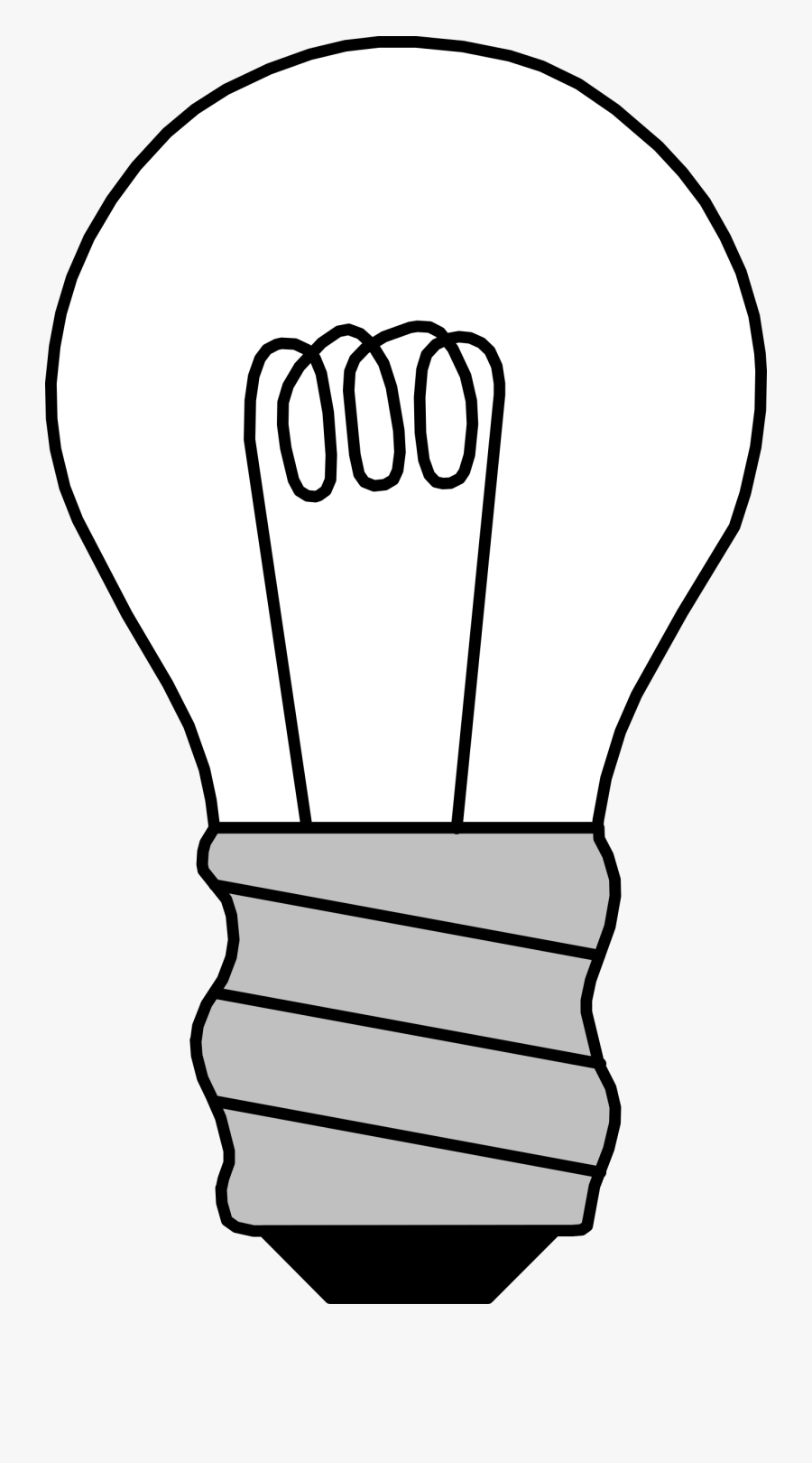 Drawn Bulb Coloring Page - Clip Art Light Bulb Off, Transparent Clipart