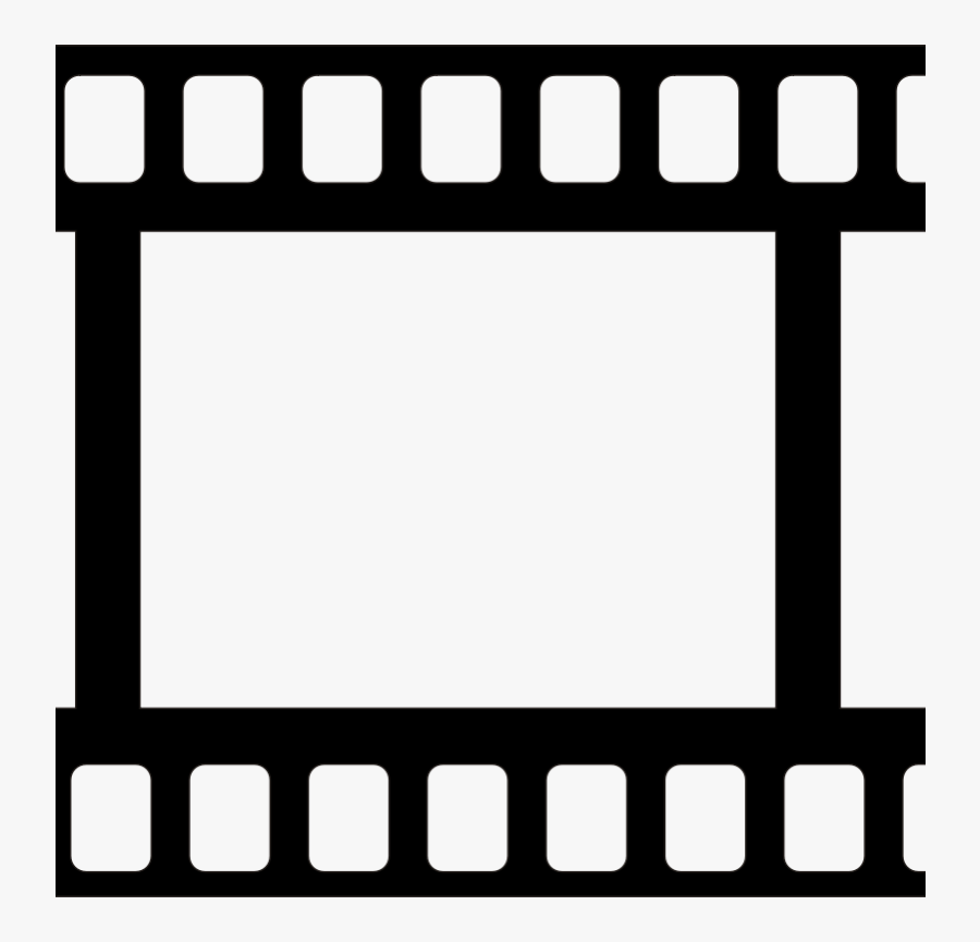 Film Reel Clipart Black And White - Fita De Cinema Vector, Transparent Clipart