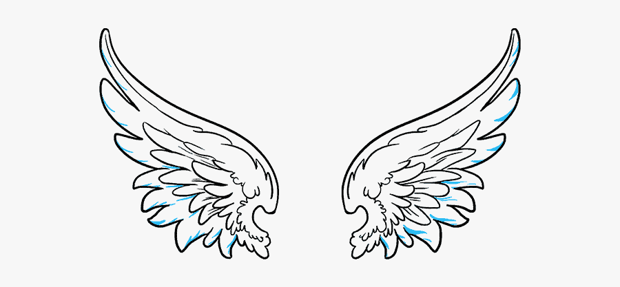 Angel Clipart Designatprinting - Easy Drawings Angel Wings, Transparent Clipart