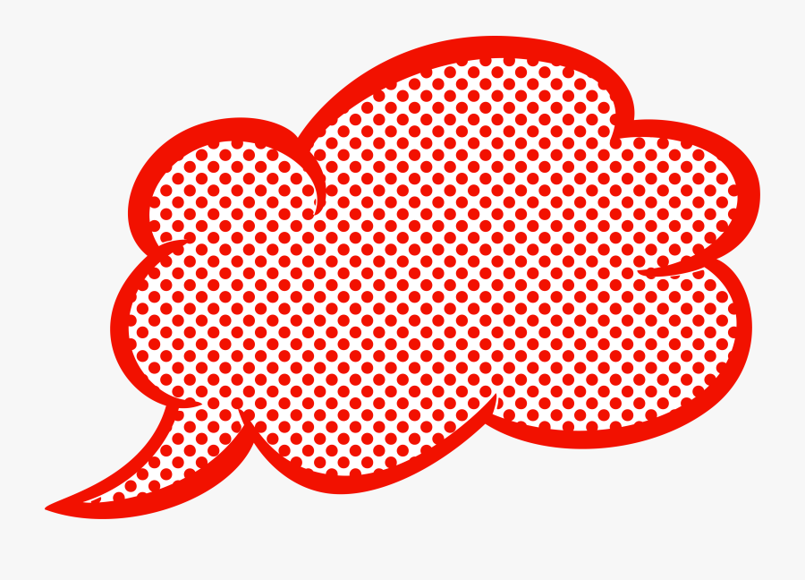 Dark Red Empty Comic Bubbles Rain Clipart Png Image - Red Comic Bubble Png, Transparent Clipart