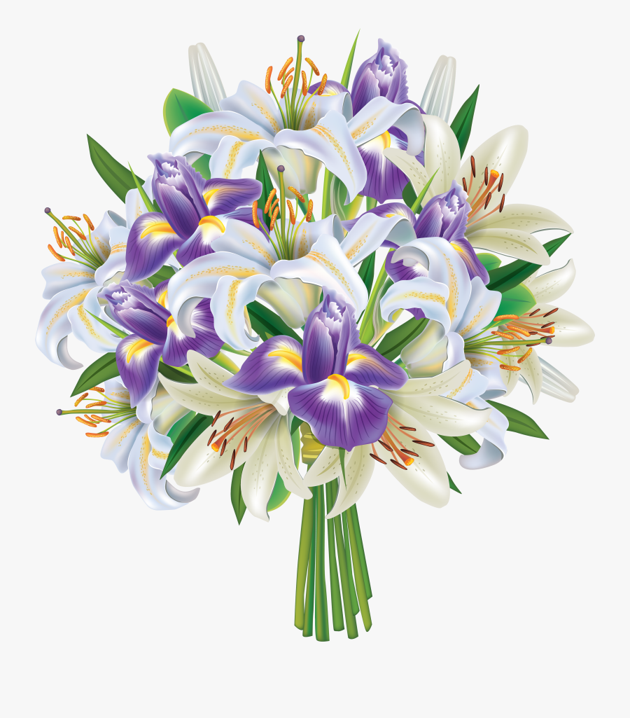 Happy Birthday Clipart Floral - Flowers Bouquet Clipart Png, Transparent Clipart