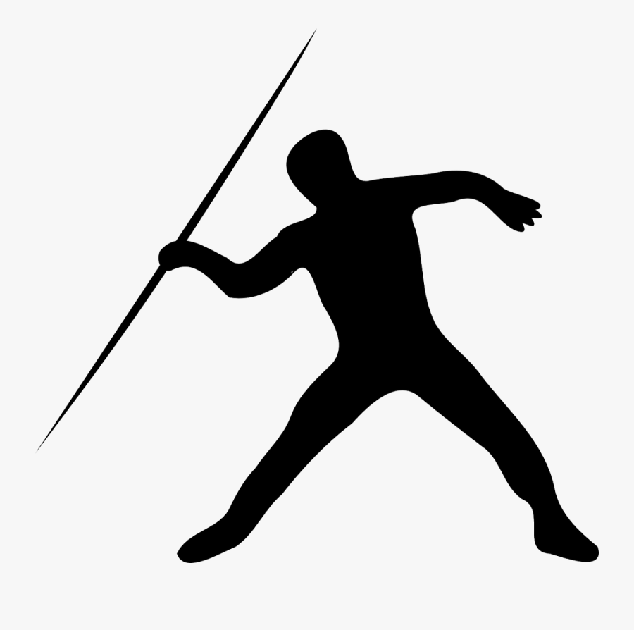 Sports Clipart, Sports Design Svg - Javelin Thrower Silhouette, Transparent Clipart