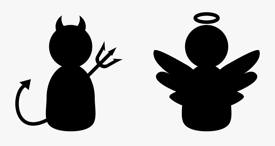 Angel And Evil Png, Transparent Clipart
