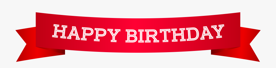 Clipart Banner Happy Birthday - Carmine, Transparent Clipart
