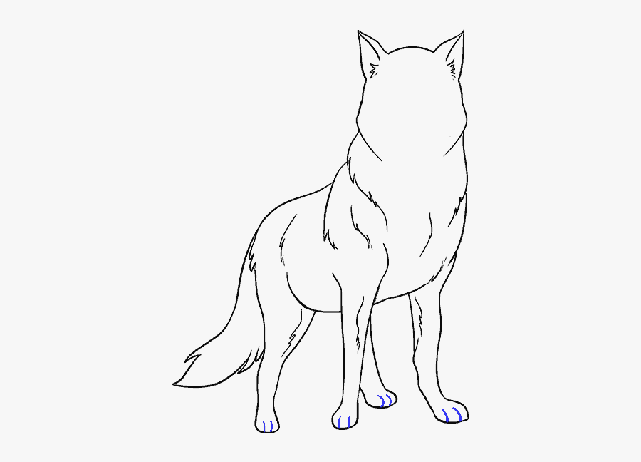 Wolf Drawing Clipart Transparent - Drawing, Transparent Clipart