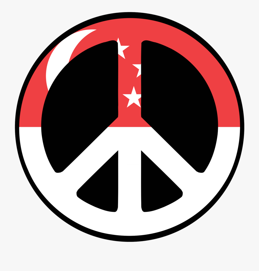 Singapore Flag Clipart Angel - Png Peace Logo, Transparent Clipart