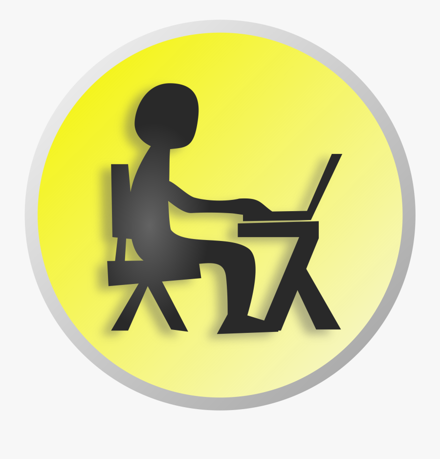 Clipart Working With Laptop - Computer Job Work Logo, Transparent Clipart