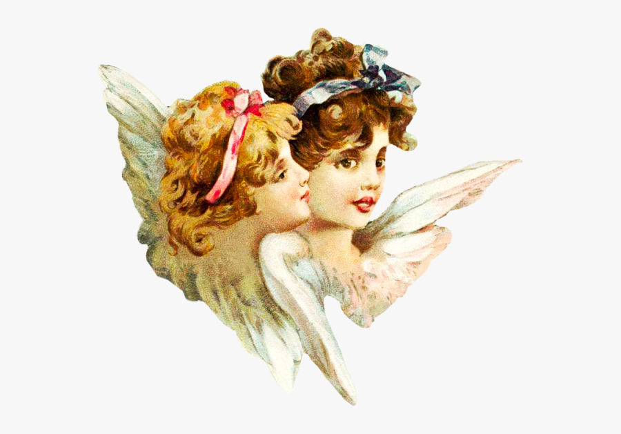 Victorian Smiling Angels Clipart - Angels Transparent, Transparent Clipart