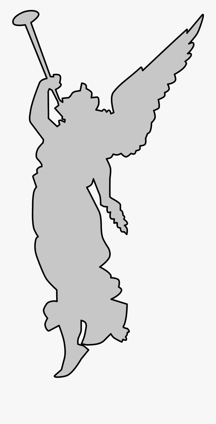 Clipart - Angel Playing Trumpet Clipart, Transparent Clipart