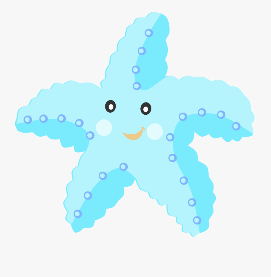 ○•‿✿⁀ocean Safari‿✿⁀•○ Starfish Clipart, Beach - Estrela Do Mar Azul Png, Transparent Clipart