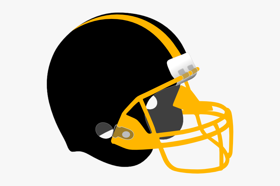Football Helmet Clipart Craft Projects, Sports Clipart - Black And Yellow Football Helmet, Transparent Clipart