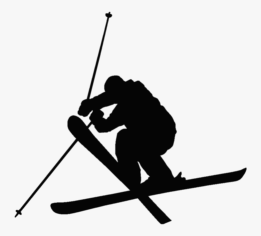 Sticker Ski Acrobate 2 Ambiance Sticker Ros Ski Acrobat2 - Freestyle Skier Silhouette Png, Transparent Clipart