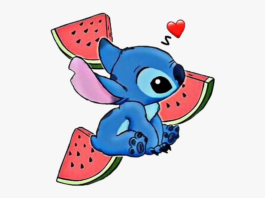 Watermelon Tropical Stickers Stitch Cute - Watermelon Clip Art, Transparent Clipart