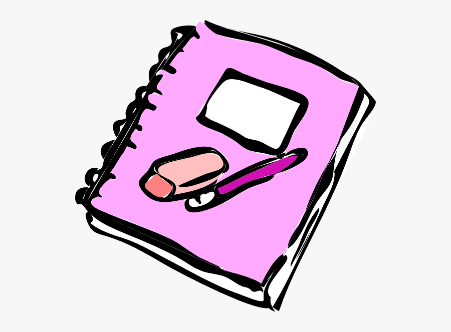 Hd Clip Art Transparent - Pink Notebook Clipart, Transparent Clipart