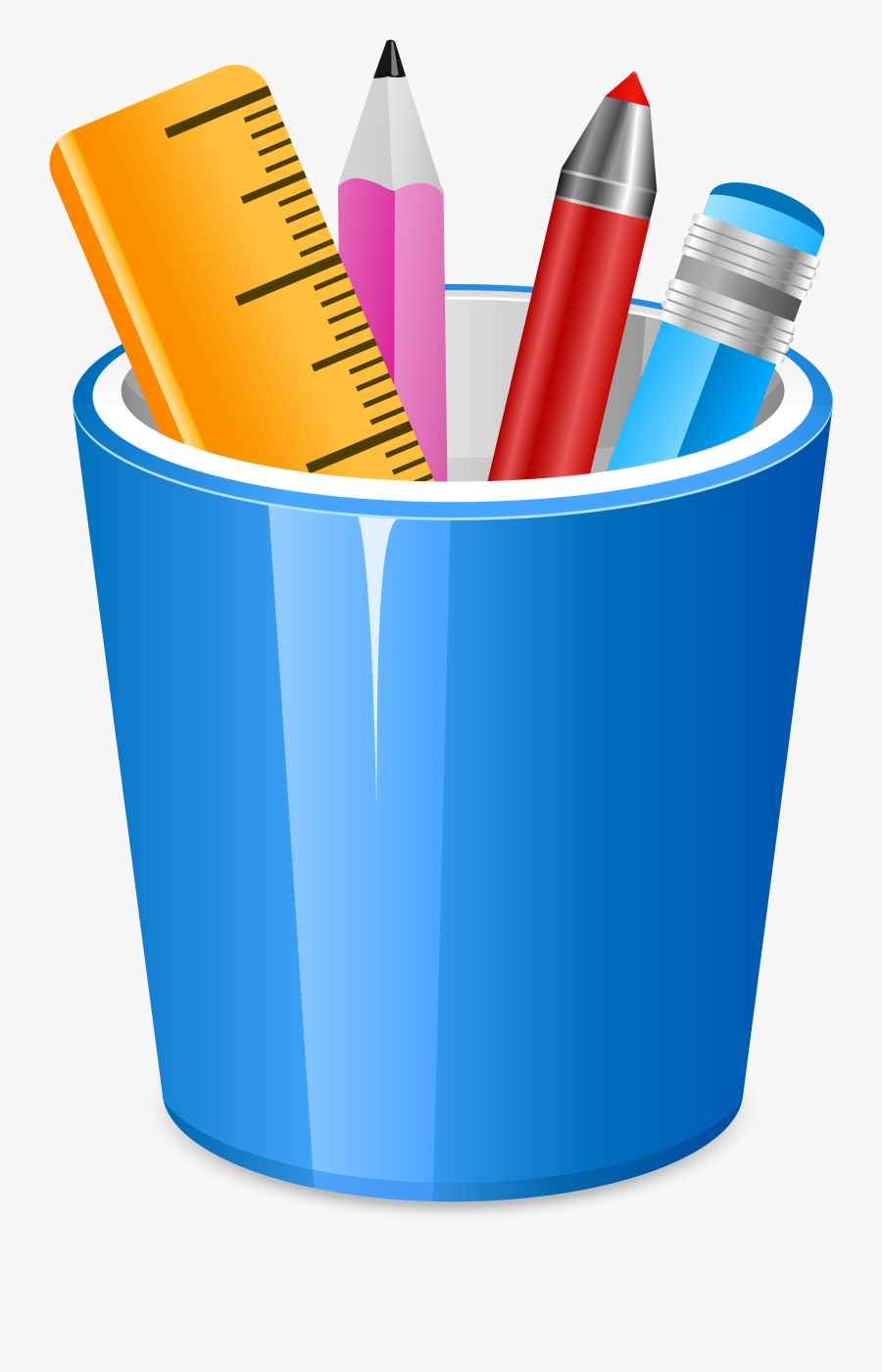 Brush Pot Pencil Clip Art - Pencil Box Vector Png, Transparent Clipart