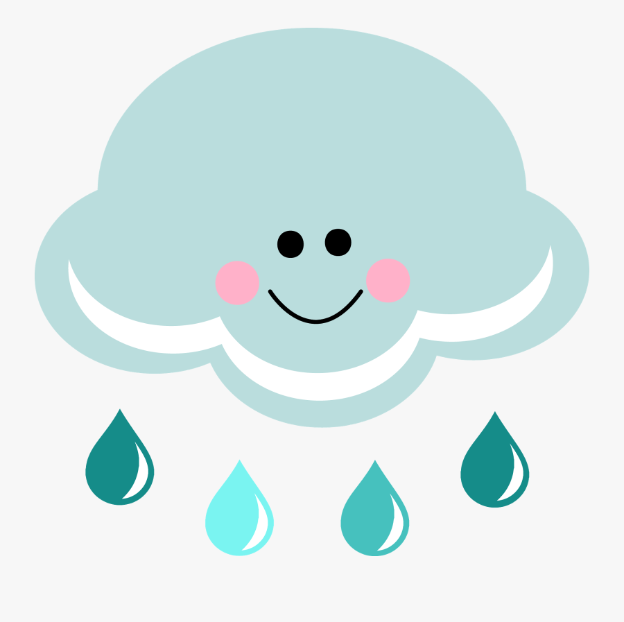 Happy Rain Cloud Clipart Clipartfest Wikiclipart - Clipart Cute Rain Cloud, Transparent Clipart