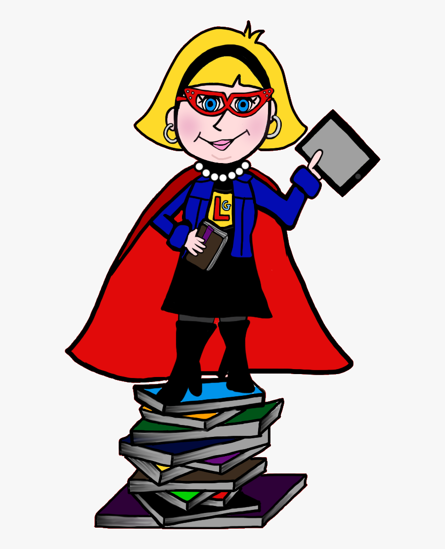 Library Clipart Superhero - Librarian Transparent, Transparent Clipart