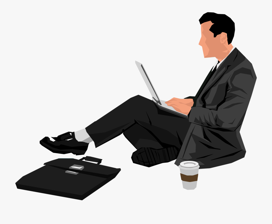 Clipart - Person Using Laptop Png, Transparent Clipart