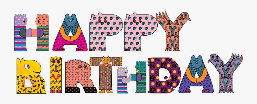 Birthday - Clipart - Happy Birthday Lettering For Baby, Transparent Clipart