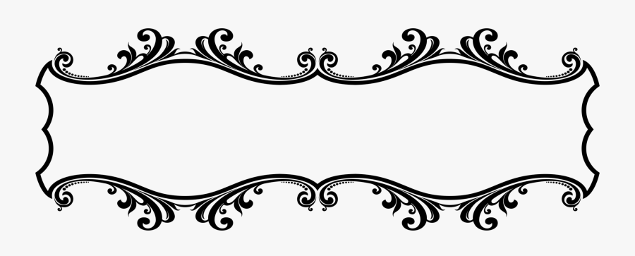 Transparent Ornament Clip Art - Border Design Black And White, Transparent Clipart