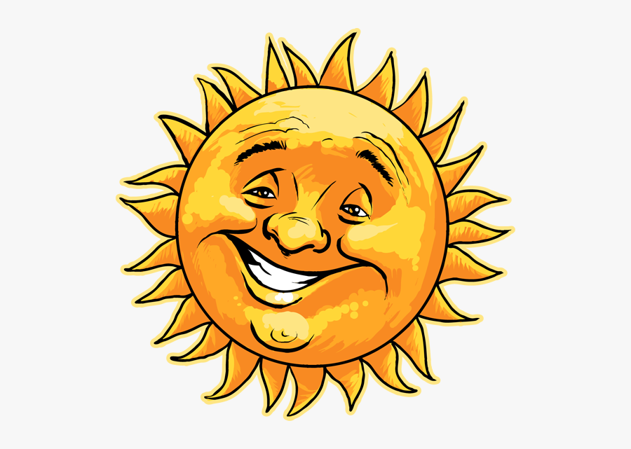 Clipart Of The Sun - Sun With Creepy Face, Transparent Clipart