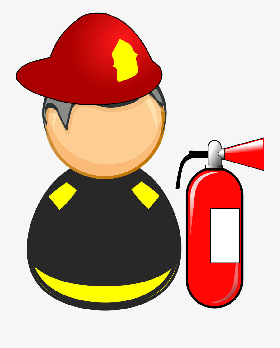 Fire Hat Clipart First Responder Firefighter - Fire Extinguishers Cartoon, Transparent Clipart