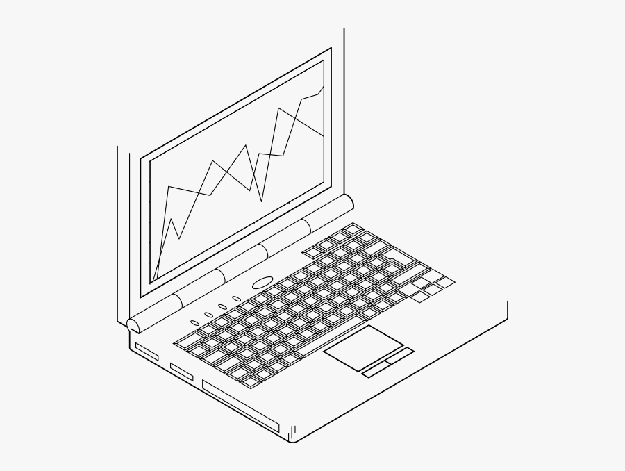 Black And White Laptop, Transparent Clipart