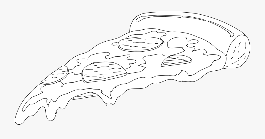 Cartoon Pizza Png - Black And White Pizza Transparent, Transparent Clipart