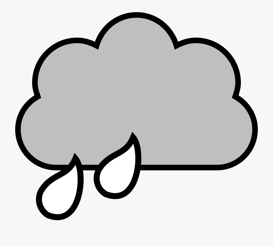 Rainy Clipart Black And White Free Images - Storm Cloud Clipart Black And White, Transparent Clipart
