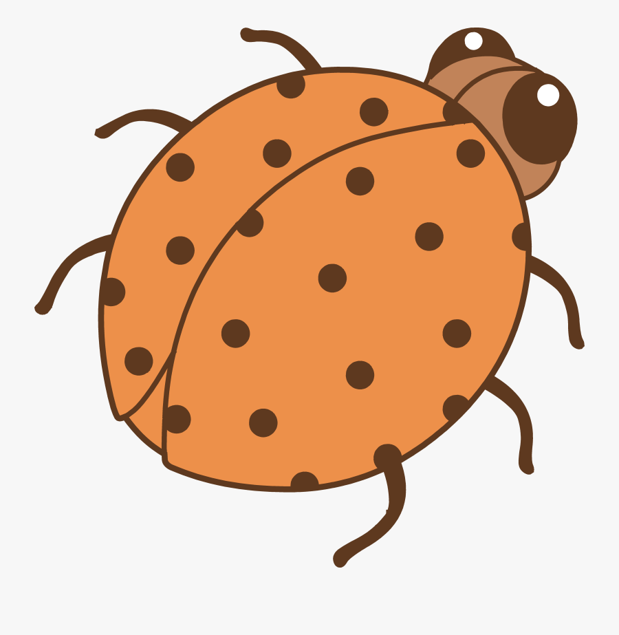 Ladybug Clipart Simple - Clip Art Objects Color Orange, Transparent Clipart